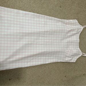 Pink and White Plaid Dress
